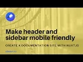 Make header and sidebar mobile friendly in NuxtJS Content project