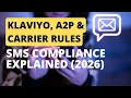 Klaviyo SMS Registration Compliance Explained A2P 10DLC Consent SMS vs MMS