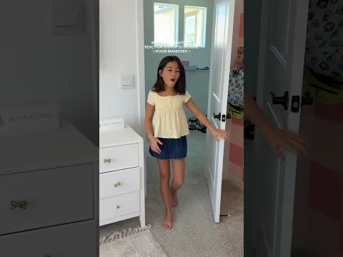 TWEEN DAUGHTERS REACTION to BACK TO SCHOOL ✨ROOM MAKEOVER✨🎀📚@pbteen