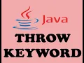 THROW KEYWORD IN EXCEPTION HANDLING IN JAVA URDU HINDI