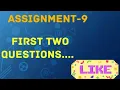 Assignment - 9 part-1