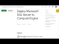 Deploy Microsoft SQL Server to Compute Engine GSP031