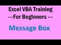 Excel VBA Tutorial 03 - Message Box