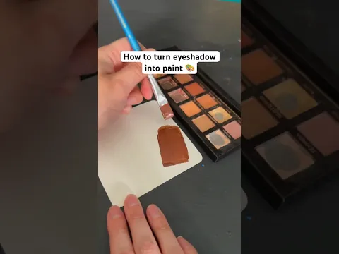 How To Turn Eyeshadow Into Paint 🎨 #art #painting #tutorial