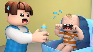 ROBLOX Brookhaven 🏡RP - FUNNY MOMENTS: The Bacon Hair Takes Care Of Baby | Animation Music Video