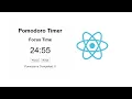 Pomodoro Timer in React JS Beginner React Project with Timer Logic