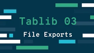 Handle Tabular data in Python with Tablib 03 - Exports