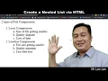 Create Nested List via HTML