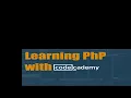 Learning PHP with CodeAcademy