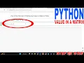 How To Find The Index Of A Maximum Value In A Matrix In Python