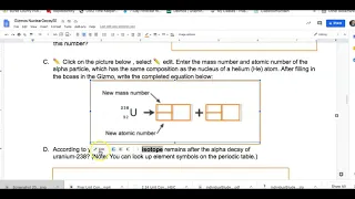 Gizmos Nuclear Decay Diagram Help