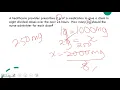 Medication Calculation gram to milligram conversion