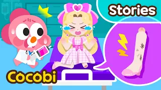 A Boneca Barbie Machucou a Perna! 😱 Vamos Cuidar | Hospital de Brinquedos Cocobi 🏥 Ep. 7