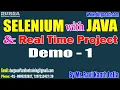 SELENIUM with JAVA tutorials Demo - 1 by Mr Ravi Kanth Lella On 13-12-2022 7AM IST