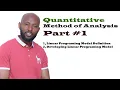 Linear Programing Model Definition and Developing Linear Programing Model