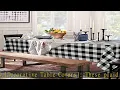 Hiasan Buffalo Plaid Tablecloth Waterproof 2 Pack 60 x 84 inch - Black and White Checkered Table