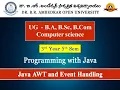BRAOU UG Computer Science 3rd Year 5th Semester Java AWT and Event Handling