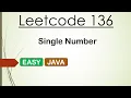 Leetcode 136 Single Number Java - O 1 Space 100