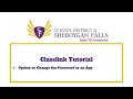 Update or Change a Password for a Classlink App