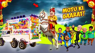 MOTU KI बारात | Franklin बना मोटू का साला 😱 GTA 5 !! motu patlu Shadi Furfuri nagar