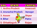 States and Capitals 2025 Indian States and Capitals in English States of India 28 States Names