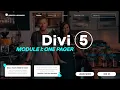 Divi 5 for Beginners Module 1 Create a One-Pager Landing Page from scratch WordPress 2026