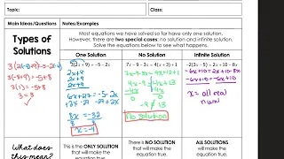 One solution no solution infinite solutions