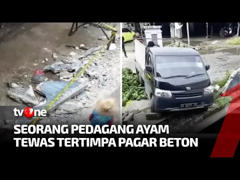 Tragis! Pedagang Ayam Tewas Tertimpa Pagar Beton di Banjarmasin