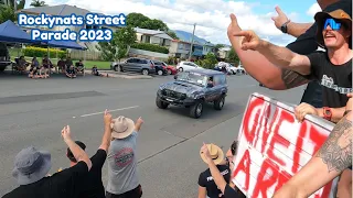 The "give it a rev!" Rockynats Street Parade camp 2023