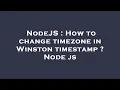 NodeJS How to change timezone in Winston timestamp Node js