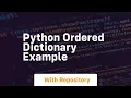 python ordered dictionary example