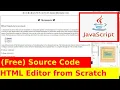 19th JavaScript Project - HTML editor with Fontawesome Icons Tutorial with Source Code