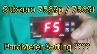 Subzero 7569p-7569t-7510-7510 All Waisring Setting Subzero All Parameter Setting Cooling Zone