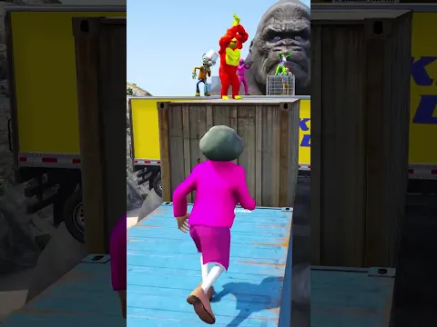 GTA 5 Epic Ragdolls Scary Teacher Vs King Kong #shorts