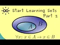 Start Learning Sets 2 Predicates Equality and Subsets
