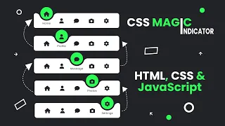 Magic Navigation Menu Indicator using Html CSS Simple JavaScript Curve Outside Effects