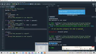 Check the validity of a Password in Python