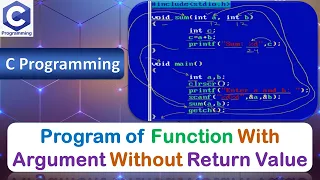 Program of Function With Argument and Without Return Value C Programming Language
