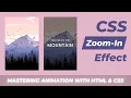 Image Zoom on Hover effect using HTML CSS CSS Image effects CSS animation tutorial in Hindi