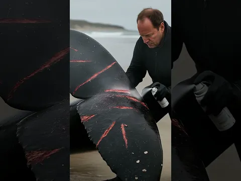 Marine Biologist Work Together To Rescue Stranded Whale! #ai #animals #beach #funny #video