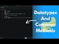 What are Data Types and Methods Learning Python Day 3