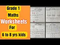 grade 1 Maths Worksheets for 6 to 8 yrs Kids