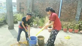 we played holi on the occasion of rang panchami 