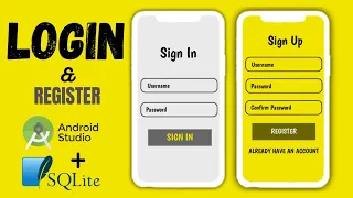LOGIN APP IN ANDROID STUDIO USING SQLite SQLite DATABASE LOGIN AND REGISTER APP WITH FULL CODING