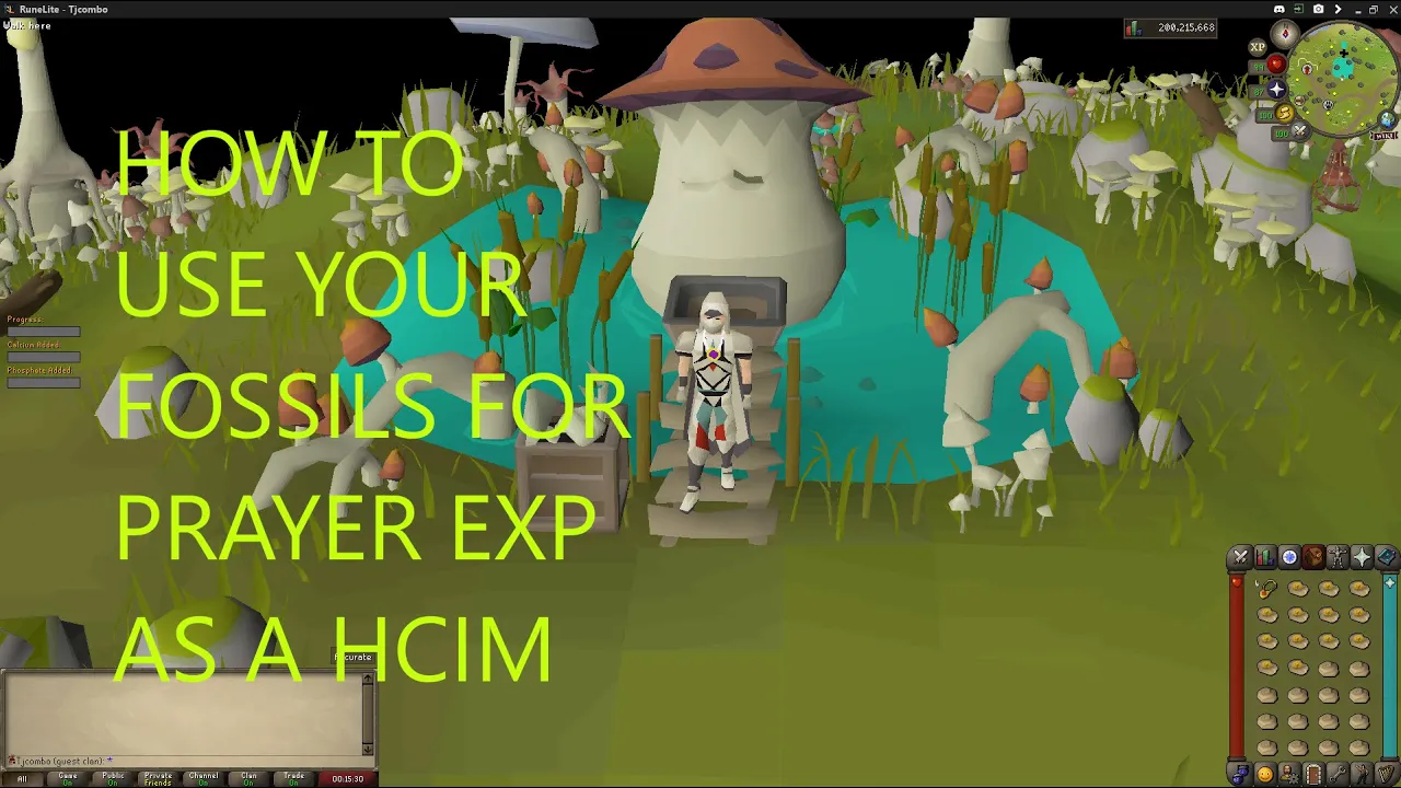 HCIM Tjcombo  |  Runescape  |  HOW TO USE FOSSILS TO GET PRAYER EXP AS A HARDCORE IRONMAN