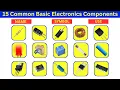 15 Most Common Basic Electronics Components Name Symbol application explain in Hindi