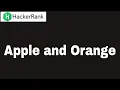 Hackerrank Apple and Orange
