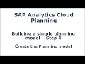 SAP Analytics Cloud Planning - Create simple planning model
