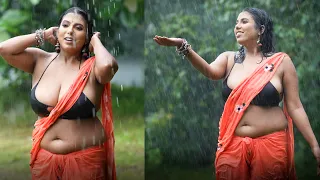 saree photoshoot in heavy rain i monsoon special i sareelover roohi i 2025