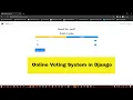 Online Voting System in Django Python Django Poll